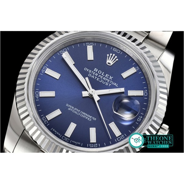 Rolex - DJ2 41mm Oyst Flt SS/SS Blue Stks Noob A3235 Mod
