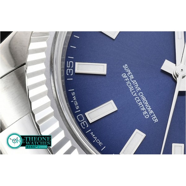Rolex - DJ2 41mm Oyst Flt SS/SS Blue Stks Noob A3235 Mod