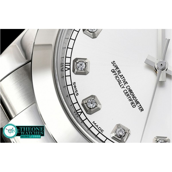 Rolex - DJ2 41mm Oys Smt SS/SS Silv Wht Diams Noob A3235 Mod