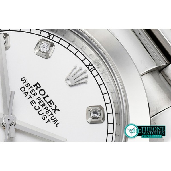 Rolex - DJ2 41mm Oys Smt SS/SS Silv Wht Diams Noob A3235 Mod