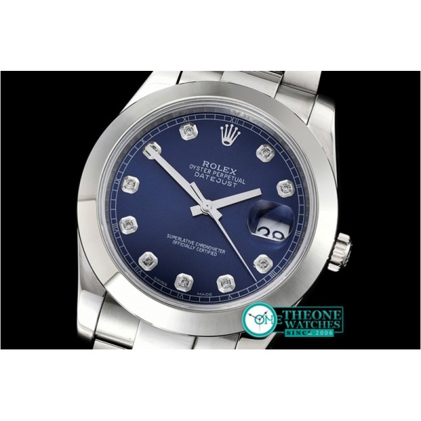 Rolex - DJ2 41mm Oys Smt SS/SS Blue Diams Noob A3235 Mod