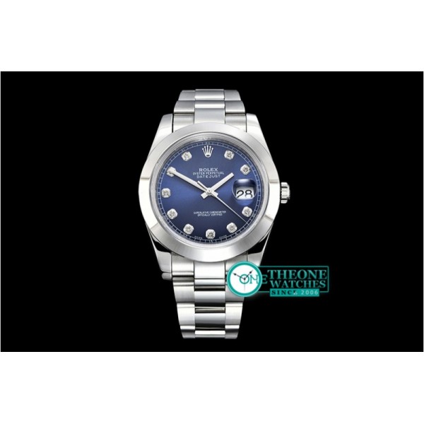 Rolex - DJ2 41mm Oys Smt SS/SS Blue Diams Noob A3235 Mod