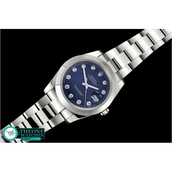 Rolex - DJ2 41mm Oys Smt SS/SS Blue Diams Noob A3235 Mod