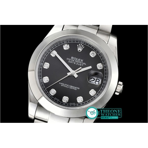 Rolex - DJ2 41mm Oys Smt SS/SS Grey Diams Noob A3235 Mod