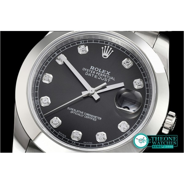Rolex - DJ2 41mm Oys Smt SS/SS Grey Diams Noob A3235 Mod