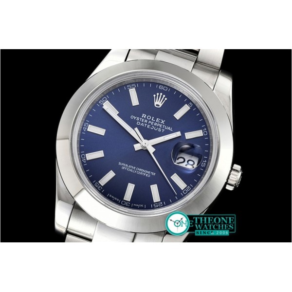 Rolex - DJ2 41mm Oys Smt SS/SS Blue Stks Noob A3235 Mod