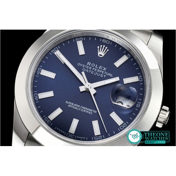 Rolex - DJ2 41mm Oys Smt SS/SS Blue Stks Noob A3235 Mod