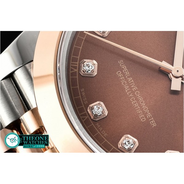Rolex - DJ2 41mm Jub Smt Wrap RG/SS Brown Diam BP Swiss 2836