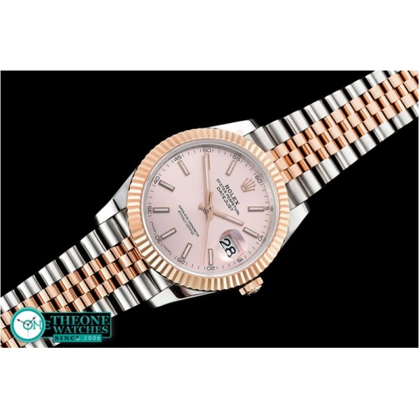 Rolex - DJ2 41mm Jub Flt Wrap RG/SS Rose Stick BP Swiss 2836