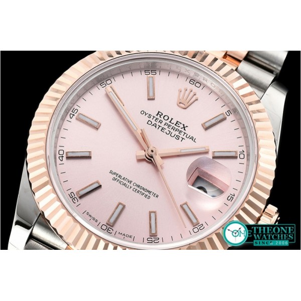Rolex - DJ2 41mm Jub Flt Wrap RG/SS Rose Stick BP Swiss 2836