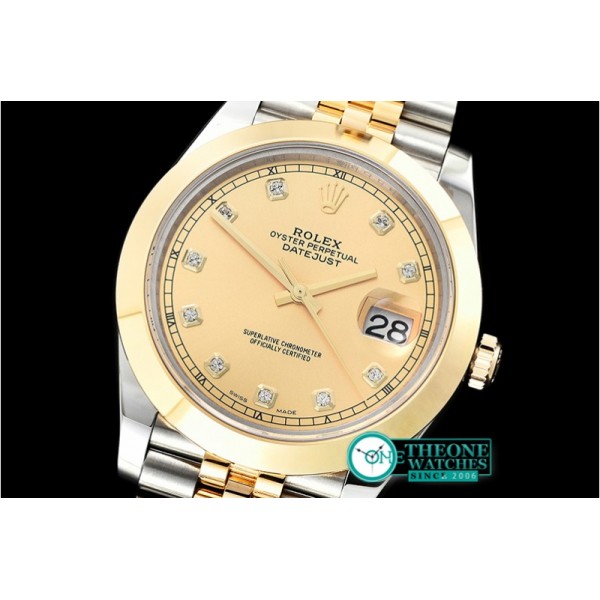 Rolex - DJ2 41mm Jub Smt Wrap YG/SS Gold Diam BP Swiss 2836