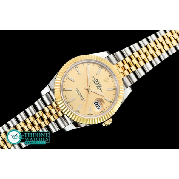 Rolex - DJ2 41mm Jub Flt Wrap YG/SS Gold Stick BP Swiss 2836