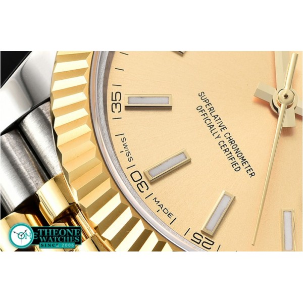 Rolex - DJ2 41mm Jub Flt Wrap YG/SS Gold Stick BP Swiss 2836