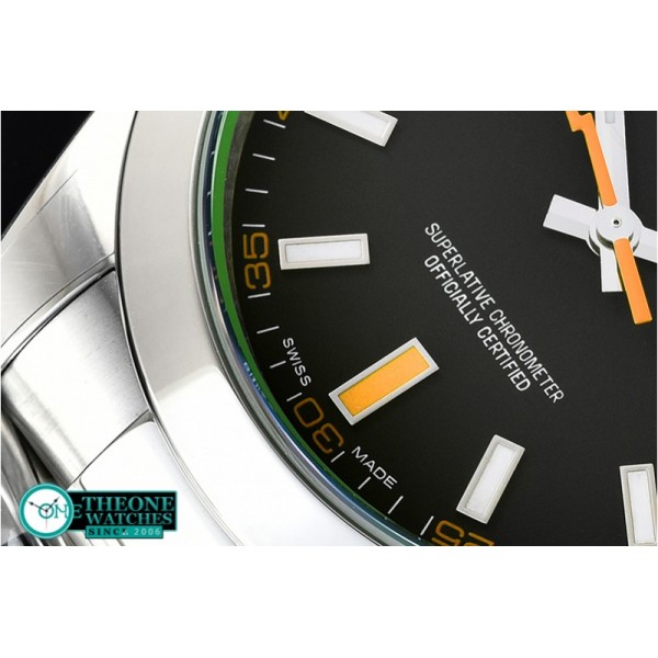 Rolex - Milgauss Black 116400M SS/SS Black ARF Asia 2824