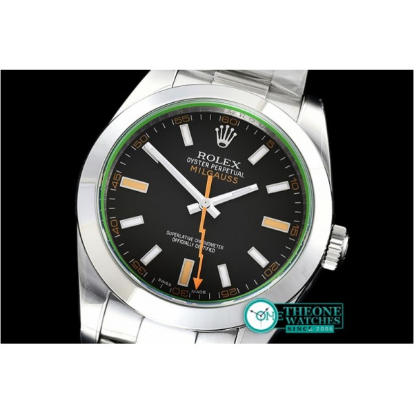 Rolex - Milgauss Black 116400M SS/SS Black ARF Asia 3131