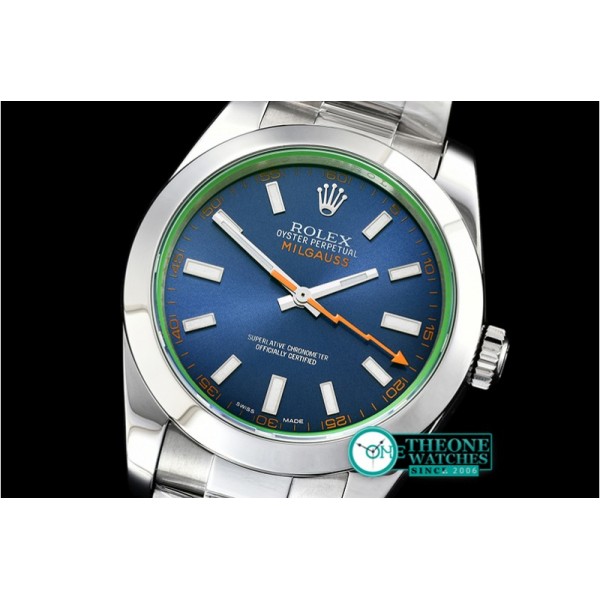 Rolex - Milgauss Z Blue 116400GV SS/SS Blue ARF Asia 3131