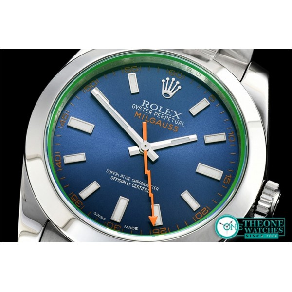 Rolex - Milgauss Z Blue 116400GV SS/SS Blue ARF Asia 3131