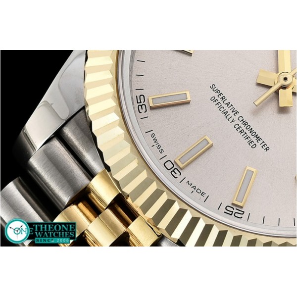 Rolex - DJ2 41mm Jub Flt Wrap YG/SS Grey Stick BP Asia 2836
