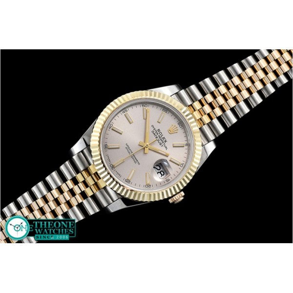 Rolex - DJ2 41mm Jub Flt Wrap YG/SS Grey Stick BP Asia 2836