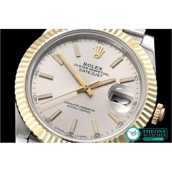 Rolex - DJ2 41mm Jub Flt Wrap YG/SS Grey Stick BP Asia 2836