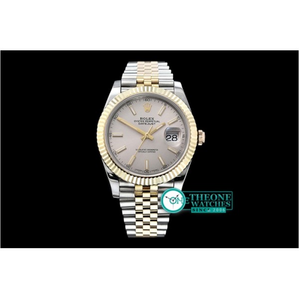 Rolex - DJ2 41mm Jub Flt Wrap YG/SS Grey Stick BP Asia 2836