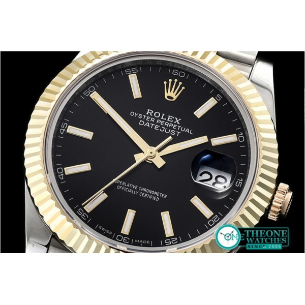 Rolex - DJ2 41mm Jub Flt Wrap YG/SS Black Stick BP Asia 2836