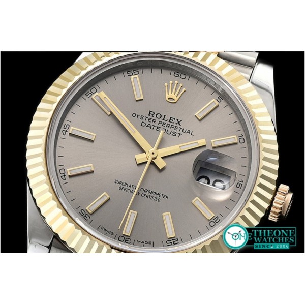 Rolex - DJ2 41mm Jub Flt Wrap YG/SS D Grey Stk BP Asia 2836