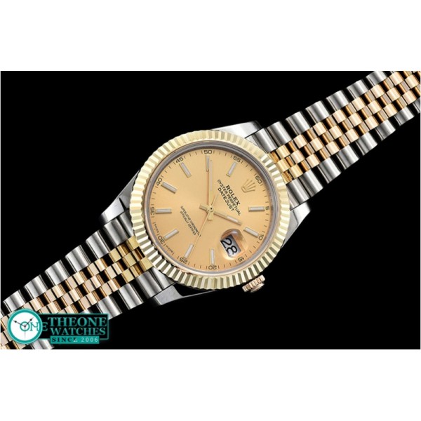 Rolex - DJ2 41mm Jub Flt Wrap YG/SS Gold Stick BP Asia 2836