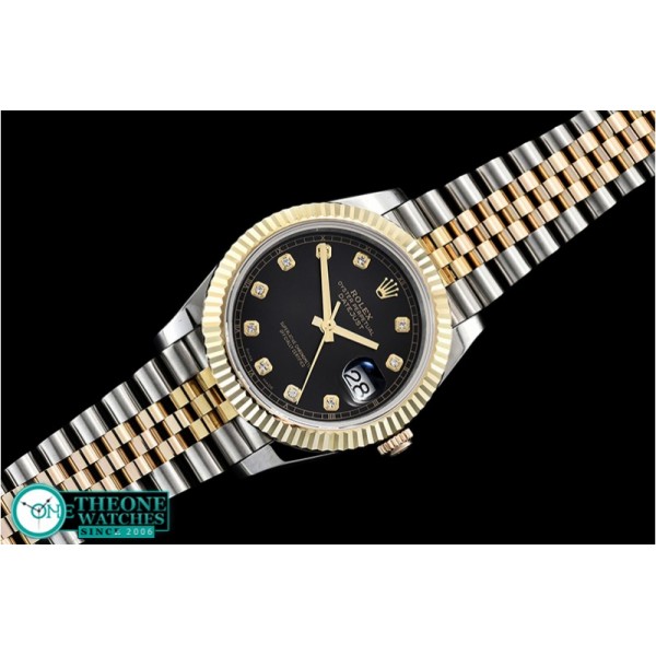 Rolex - DJ2 41mm Jub Flt Wrap YG/SS Black Diams BP Asia 2836