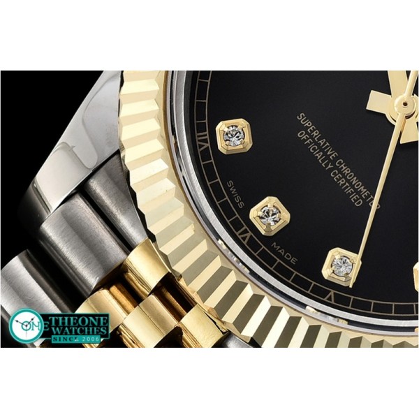 Rolex - DJ2 41mm Jub Flt Wrap YG/SS Black Diams BP Asia 2836