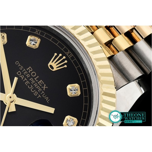 Rolex - DJ2 41mm Jub Flt Wrap YG/SS Black Diams BP Asia 2836