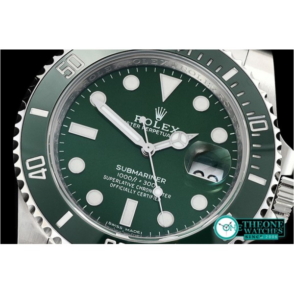 Rolex  - Submariner 116610LV 904L SS/SS Green V9 Noob SH3135