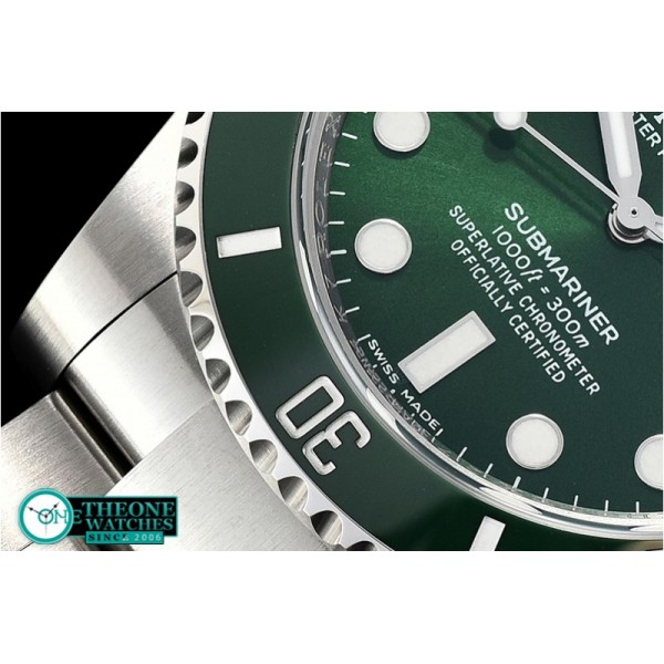 Rolex  - Submariner 116610LV 904L SS/SS Green V9 Noob SH3135