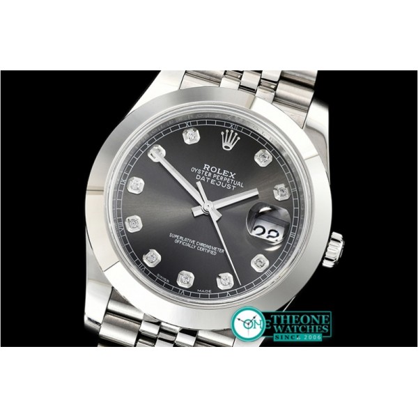 Rolex - DJ2 41mm Jub Smt SS/SS Grey Diam Noob A3235