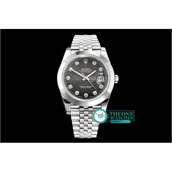 Rolex - DJ2 41mm Jub Smt SS/SS Grey Diam Noob A3235