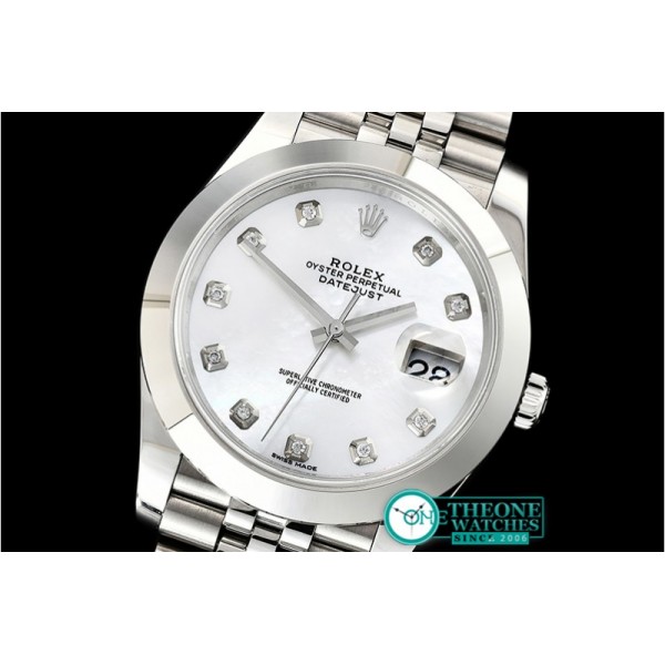 Rolex - DJ2 41mm Jub Smt SS/SS White MOP Diam Noob A3235