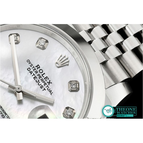 Rolex - DJ2 41mm Jub Smt SS/SS White MOP Diam Noob A3235
