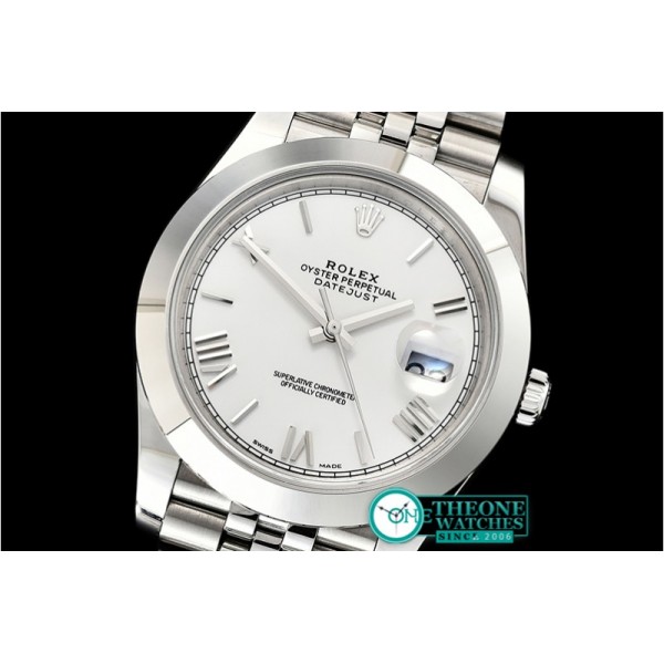 Rolex - DJ2 41mm Jub Smt SS/SS Pearl Wht Roman Noob A3235