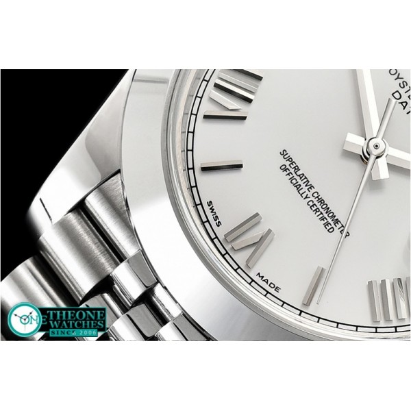 Rolex - DJ2 41mm Jub Smt SS/SS Pearl Wht Roman Noob A3235