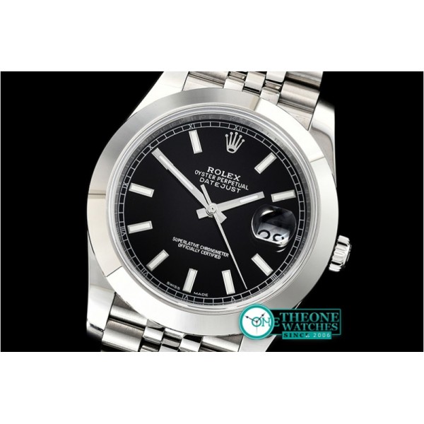 Rolex - DJ2 41mm Jub Smt SS/SS Black Stick Noob A3235