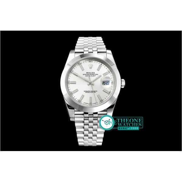 Rolex - DJ2 41mm Jub Smt SS/SS Silver Wht Stick Noob A3235
