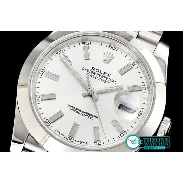 Rolex - DJ2 41mm Jub Smt SS/SS Silver Wht Stick Noob A3235