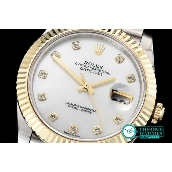 Rolex - DJ2 41mm Jub Flt Wrap YG/SS White MOP Diam BP A2836