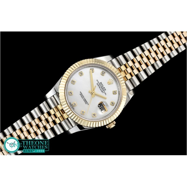 Rolex - DJ2 41mm Jub Flt Wrap YG/SS White MOP Diam BP A2836