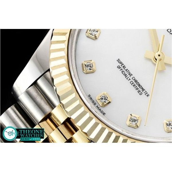 Rolex - DJ2 41mm Jub Flt Wrap YG/SS White MOP Diam BP A2836
