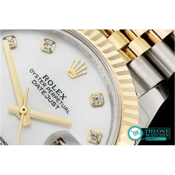 Rolex - DJ2 41mm Jub Flt Wrap YG/SS White MOP Diam BP A2836