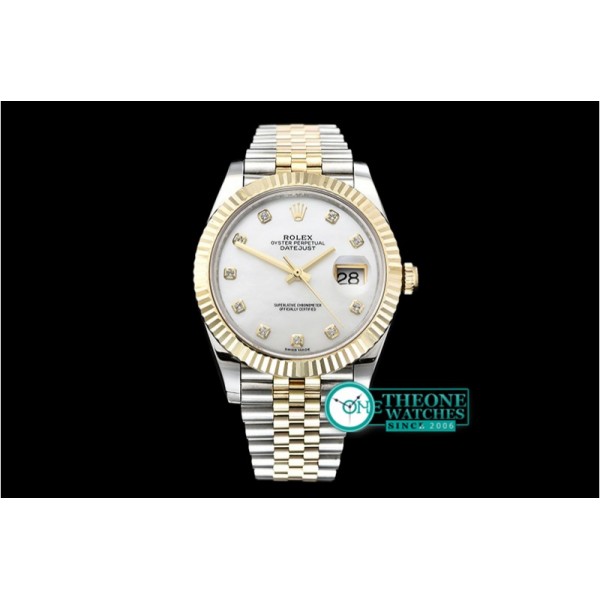 Rolex - DJ2 41mm Jub Flt Wrap YG/SS White MOP Diam BP A2836