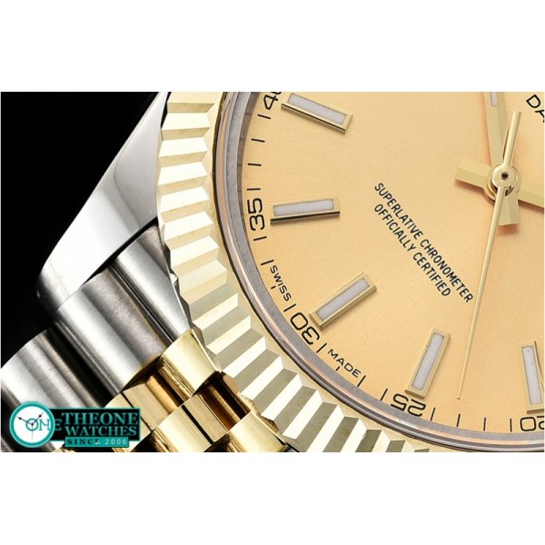 Rolex - DJ2 41mm Jub Flt Wrap YG/SS Gold Stick BP A2836