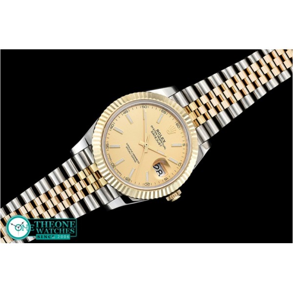 Rolex - DJ2 41mm Jub Flt Wrap YG/SS Gold Stick BP A2836