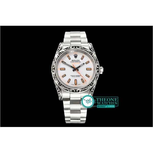 Rolex - Milgauss 116400M Sp. Engrv SILV/SS White Asia 2836